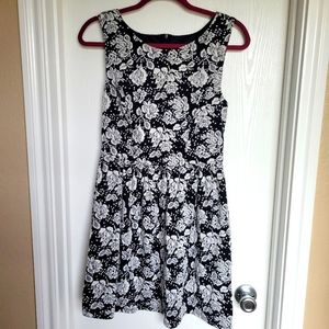 Black and White Floral Dress